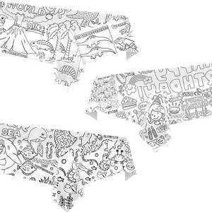 lot 12044 image: OQOQ Coloring Tablecloth 3-Pack 30x72 Inch