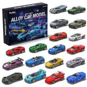 lot 12054 image: Yewkou Toys Cars 18-Pack, 164 Scale Die-Cast