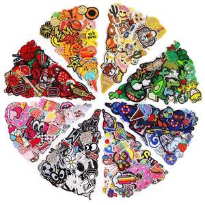 lot 12101 image: NICEVINYL Embroidered Iron-On Patches 72-Piece Set