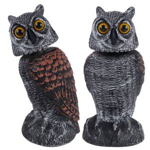 lot 12145 image: Hausse Rotating Head Owl Decoy 2-Pack, 10.6 Inch