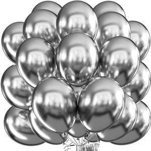 lot 12148 image: MOXMAY Silver Metallic Balloons 12 Inch 50 Pcs