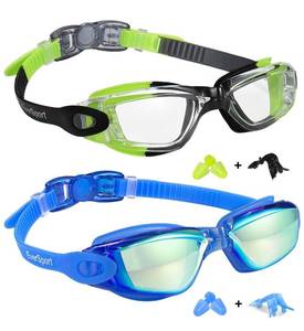 lot 14230 image: EverSport Kids Swim Goggles 2 Pack Anti-Fog Leakproof 4-16 Boys Girls Youth