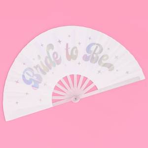 lot 14234 image: xo, Fetti Bride to Be Glitter 12 Folding Fan  Bachelorette Accessory Gift