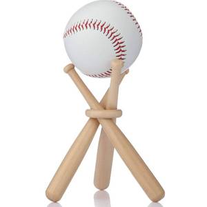 lot 14247 image: Honoson Baseball Display Stand Wooden Table Centerpiece, 1 Pack