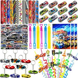 lot 14252 image: 122PCS Race Car Party Favors with Mini Cars, Bracelets, Stickers and More��