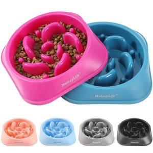 lot 14276 image: MateeyLife 2-Pack Slow Feeder Dog Bowls, 2 Cups, Dog Puzzle Feeder Bowl