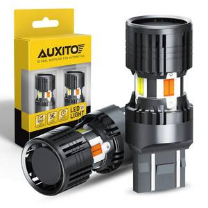 lot 14298 image: AUXITO CANBUS 7443 7444NA Switchback LED Bulbs with Built-in Resistor Anti Hyper Flash 7443A 7444NAK T20 Dual Color Amber Turn Signal Lights and White DRLParking Lights, Pack of 2