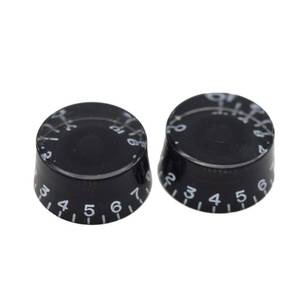 lot 14301 image: Dopro 2pcs USA(Imperial) LP Guitar Speed Dial Knobs 24 Fine Splines Control Knobs for USA Les PaulCTS Pots Black