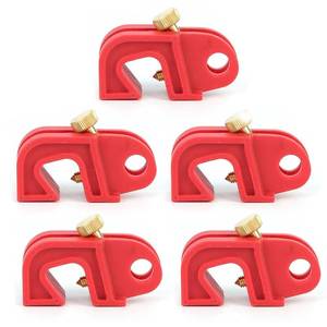 lot 14303 image: HiLKCO 5 Pack Circuit Breaker Lockout Device Set,Electrical Breaker Locks