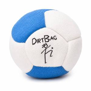 lot 14325 image: Brimza Aven Footbag Ball for Adults & Teens, Sand Filled Footbag for Beginners, Durable Soft Fabric Kick Ball for Outdoor Foot Sports, Casual Play & Training (Blue&White)