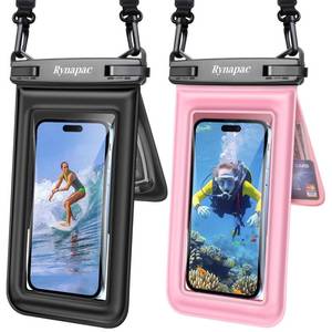lot 14327 image: Rynapac Double Space Floating Waterproof Phone Pouch Up to 8.5, 2 Pack