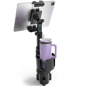 lot 19905 image: PLDHPRO Cup Holder Tablet Car Mount, Adjustable Truck iPad Cupholder Stand with Telescopic Arm for 5.5-14.6 inch iPad Pro Air Mini Galaxy Tab, Vehicle Road Trip Accessories