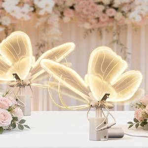 lot 19914 image: LED Moving Butterfly Light Decoration Electric Wings Lamp Table Centerpiece(Used)