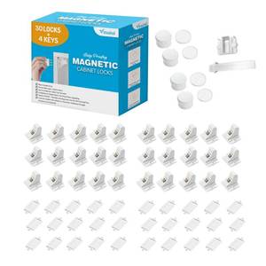 lot 19923 image: Vmaisi Magnetic Cabinet Locks for Babies (Standard, Count, 30.00)