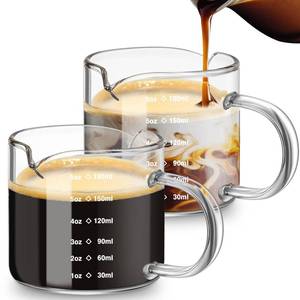 lot 19931 image: Patelai 2 Pack Espresso Cups, Scale Espresso Shot Glass 180ml6oz