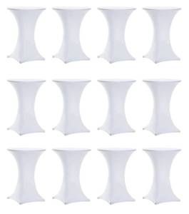 lot 20012 image: Tinas Cocktail Table Covers White, Cocktail Tablecloth 6 Pack 30x42 Inch