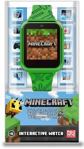 lot 20016 image: Minecraft Kids Smart Watch �� Touchscreen Interactive Watch with 10 Customizable Clock Faces, Built-in Camera, Video Recorder, Alarm, Calculator, Games & Pedometer �� Fits Wrists 5.5 to 8