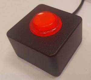 lot 20017 image: USB HID Programmable Single Button Arcade Switch w2M Cable (Red)