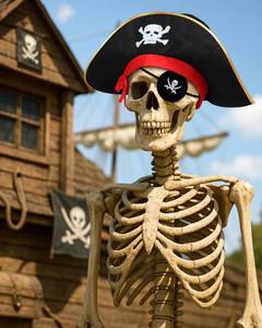 lot 20029 image: Cozypower 2 Pcs 12 ft Giant Skeleton Halloween Pirate Accessory Set