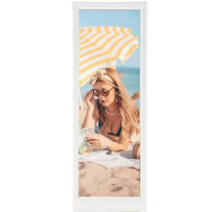 lot 20030 image: 5x15 Wood Frame White, Modern Natural Woodgrain 15x5in Picture Frame, Rustic Wooden 5 x 15 inch Gallery Wall Photo Poster Frame with HD Plexiglass, Horizontal Vertical Wall Mounting Display 1pcs