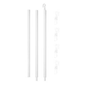 lot 20038 image: Fkereg 35 Inch Long Blind Wand Replacement with 5 Hook, 1 Pcs White Blind Sticks to Open Blinds, Vertical Blind Rod Replacement Parts, Curtain Opener Stick, Plastic Blind Tilt Wand for Window Shades