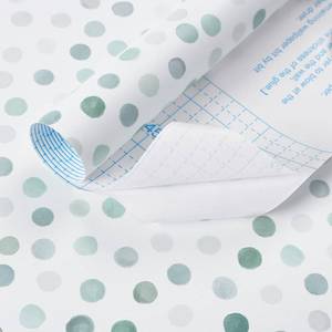 lot 20039 image: Dimoon 17.3x78.7 Peel and Stick Wallpaper Blue Green Boho Contact Paper Modern Polka Dot White Wallpaper Removable Self Adhesive Wall Paper Renter Friendly Bathroom Kitchen Vinyl Roll