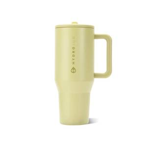 lot 20047 image: HydroJug Traveler 40oz, Insulated Tumbler with Handle & Straw, Olive (Minor Dent In Cup)