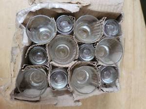 lot 20082 image: Luxshiny 12-pack Glass Communion Cups for Standard Communion Trays Clear 0.34 oz Mini Chalice Set for Church Services Accessories for Family Gatherings and Parties