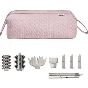 lot 20086 image: KarSyon Shark Flex Style Case for Dyson Airwrap Hair Dryer Brush Revlon Hair Tools Travel Bag Carrying Case Flat Curling Iron Organizer (Pink)