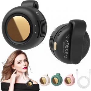 lot 20087 image: Portable Silent Mini Bladeless Fan Clip On, Small Fan Clip on for Shirt & Waist, Adjustable 3-Speed Suspended Whirlwind Fans, For Outdoor & Travel & Office, Travel Accessories, Gift (Black)