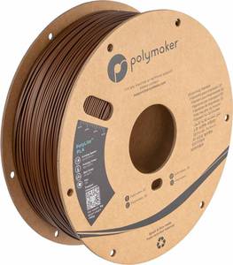 lot 20094 image: Polymaker PLA Filament 1.75mm Brown 1KG Spool, Neatly Wound (Partially Used)