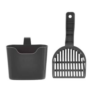 lot 20113 image: Amazon Basics Durable Cat Litter Scoop with Holder, Hangs on Litter Box, Efficient Scooper