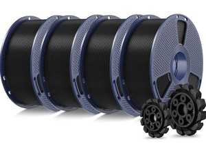 lot 11156 image: PLA2.0 3D Printer Filament Spool 1.75mm Black 4pk