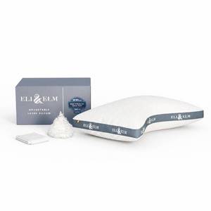 lot 1650 image: Eli & Elm Best Ergonomic Side Sleeper Pillow for Neck Pain. Supportive Cooling Latex Fill. U-Shape Contoured Design. King & Queen Size (Queen (U.S. Standard), with Pillow Case)