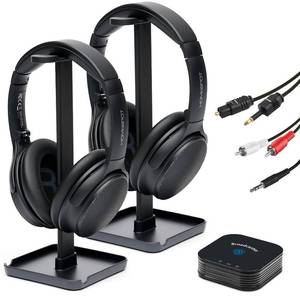 lot 1664 image: HomeSpot JM320 Wireless TV Headphones with BA210 v2 Auracast Transmitter