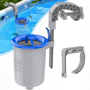 lot 1674 image: Sepetrel Above Ground Pool Skimmer, 3.5 Liter Floating Pool Surface Skimmer with Removable Debris Basket, Wall Mount Automatic Cleaner Accessories for Tubular, Metal Frame and Inflatable Collar Pools