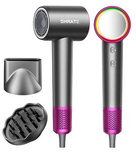 lot 1680 image: SHRATE Professional High Speed Ionic Hair Dryer  Ultra-Fast Drying  500 Million Negative Ions  Low Noise  160000 RPM  Compact Blow Dryer with Magnetic Diffuser for Faster Drying All Hair Types