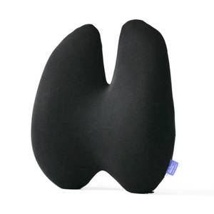 lot 1693 image: C CUSHION LAB Extra Dense Lumbar Pillow - Patented Ergonomic Multi-Region Firm Back Support for Lower Back Pain Relief - Lumbar Support Cushion with Strap for Office Chair, Car, Sofa, Plane - Black