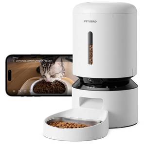 lot 1699 image: PETLIBRO Automatic Cat Feeder with Camera, 1080P HD & Night Vision, 5GHz2.4GHz WiFi & Cam Smart Pet Feeder with App Control, 2-Way Audio, Motion Alerts for Cats & Dogs, Stainless Steel Single Tray