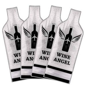 lot 2044 image: UPGRADED PROTECTION 4 Set (8 pcs) Reusable Wine Bags for Travel, Wine Travel Protector, Bottle Travel Sleeve Case For Airplane, Car, Cruise, TRIPLE Protection Luggage Leak-Proof Safety Impact Resist