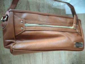 lot 2052 image: Brown Faux-Leather Shoulder Bag