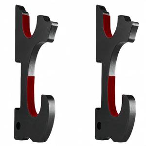 lot 2060 image: Eforlife 2Set Sword Hook Wall Mount Samurai Sword Hanger Display Holder Adjustable for Katana Wakizashi Tanto Genji Sword Weapon Rack (2-Tier Padded)