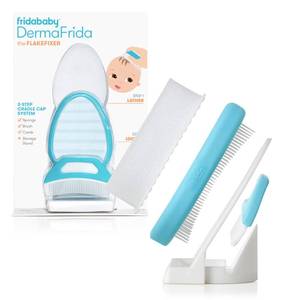 lot 2063 image: Frida Baby The 3-Step Cradle Cap System, DermaFrida FlakeFixer, White-Blue