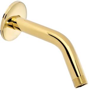 lot 2066 image: Aqua Elegante 6 Inch Shower Arm And Flange - Polished Brass
