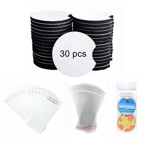 lot 2075 image: 60Pcs Sublimation Car Coaster Blanks, 2.75 Round Coasters with Packaging
