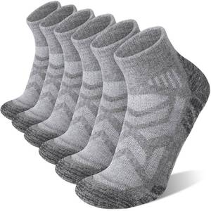 lot 2095 image: ANTSANG Merino Wool Quarter Ankle Hiking Running Socks for Women and Men