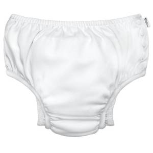 lot 2097 image: green sprouts Baby Toddler Ultimate Reusable Snap Swim Diaper, New White, 2T-3T