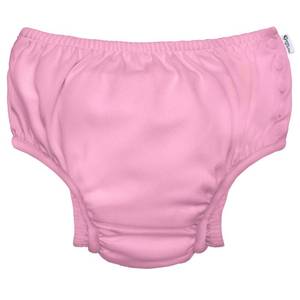 lot 2107 image: green sprouts Girls Reusable Absorbent Baby Swim Diapers Light Pink 12 Months