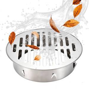 lot 2118 image: Tomotato Stainless Steel Floor Drain Cover, 7 inch Snap-in Drain Strainer