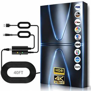 lot 2121 image: 2026 Strongest Digital Antenna for Local Channels and All SmartOld TVs,HDTV Antenna IndoorOutdoor with Amplified Signal Booster-Support 8K 4K 1080p with 40ft Coax Cable